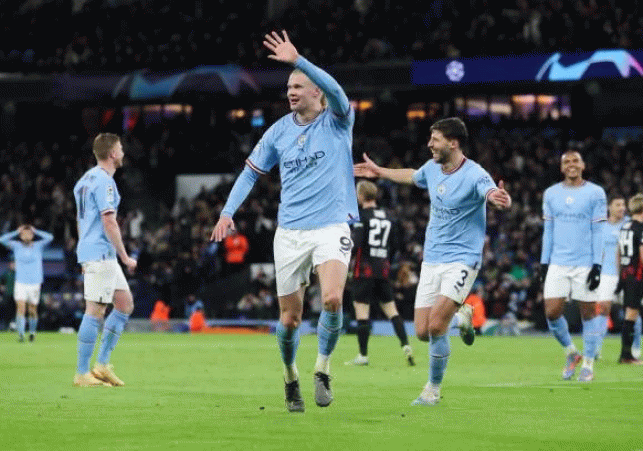 Haaland Man City vs RB Leipzig